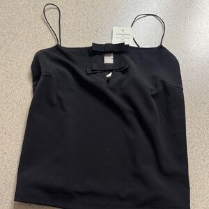 H&M Black Camisole with Bow Detail